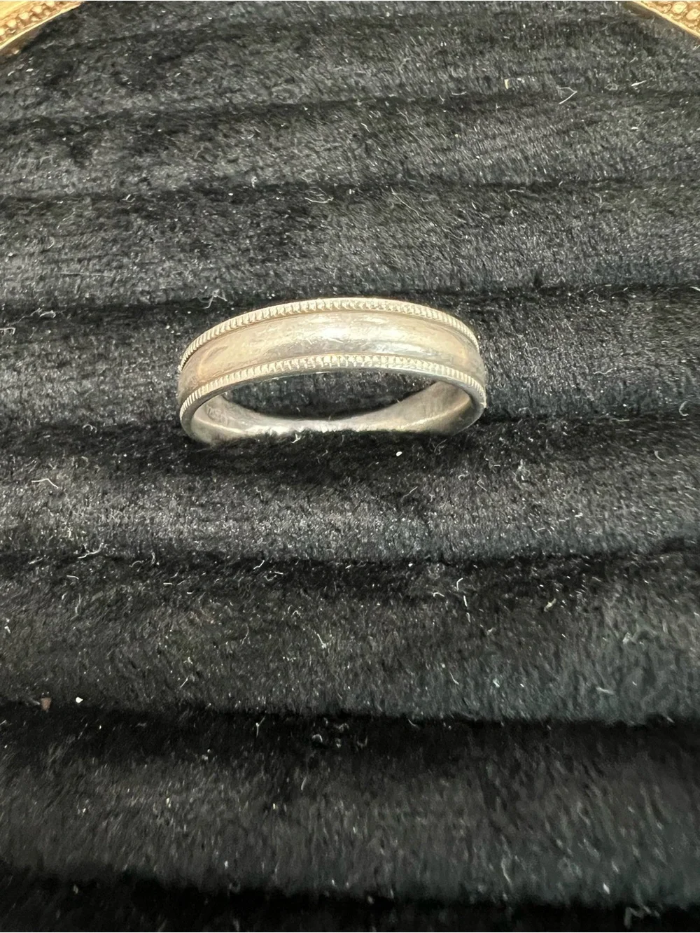 Sterling Silver Beaded Edge Band - Classic Silver Ring
